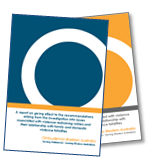 Report Cover - A report on giving effect to the recommendations arising from the Investigation into issues associated with violence restraining orders and their relationship with family and domestic violence fatalities