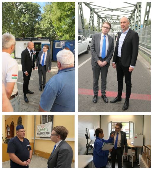 Chris Field, President of the International Ombudsman Institute (IOI) and Western Australian Ombudsman, attended border crossing points at the Hungarian-Romanian and Hungarian-Ukrainian borders