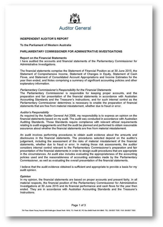 Independent Audit Opinion