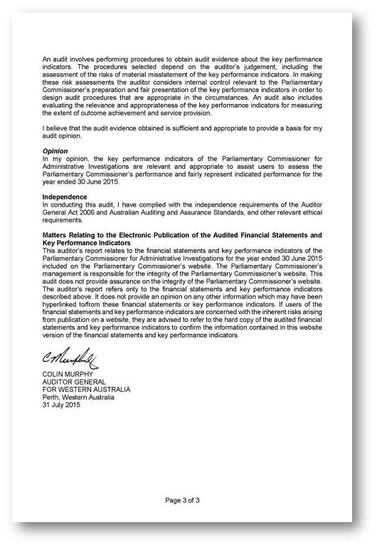 Independent Audit Opinion