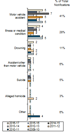 Chart: Circumstances of Deaths 
Children Aged 1-5