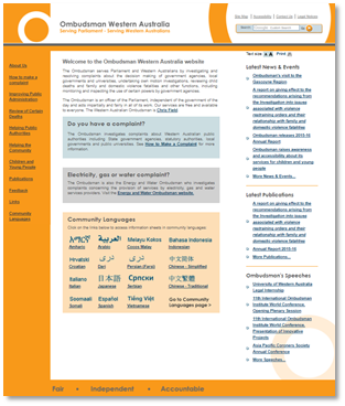 Ombudsman WA website