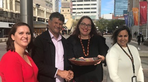 Alison Gibson, Principal Aboriginal Liaison Officer, Dr Richard Walley OAM, Nicole Casley, Senior Aboriginal Advisor and Merinda Willis, Aboriginal Enquiry and Investigating Officer