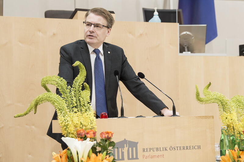 IOI President Field presenting at the 45th Anniversary of the Austrian Ombudsman Board