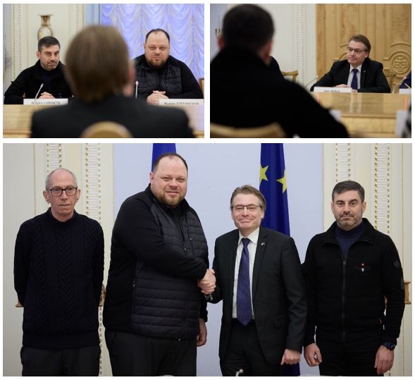President Chris Field with the Chairman and Speaker of the Verkhovna Rada, Mr Ruslan Stefanchuk
