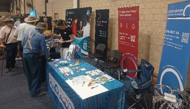 photo from the wagin woolorama showing our trade stand